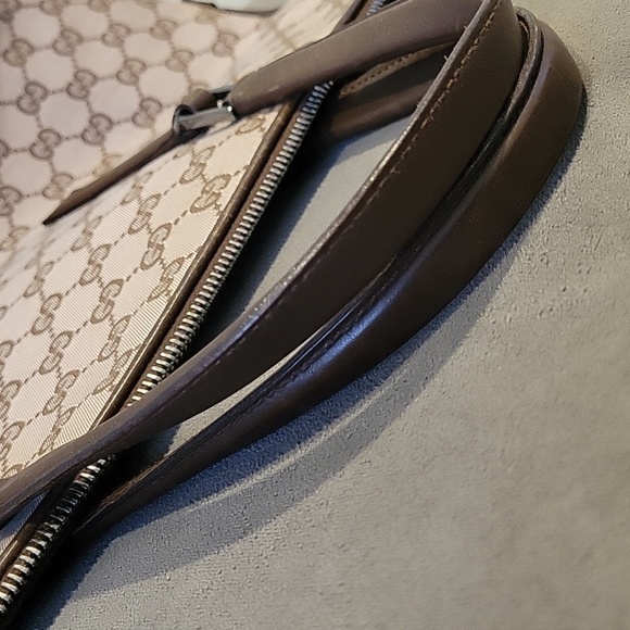 Authentic Gucci light pink monogram canvas shoulder bag - Picture 14 of 16